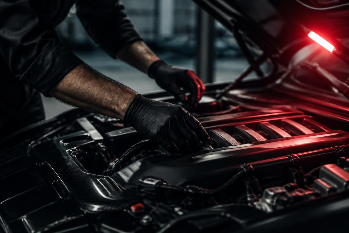 A Zaks Cars technician preparing a vehicle